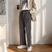 Men's Clothing Simple Drop Feeling Small Suit Trousers Loose Student Straight Wide Leg Casual Suit Trousers_viptrois.com