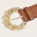 Geometry Wide Edition Fashionable And Versatile PU Leather Belt_viptrois.com