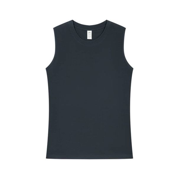 Men Wear Sleeveless T-shirts And Vests For Summer Fitness. Pure Cotton Round-neck Loose Short-sleeved Shirts_viptrois.com