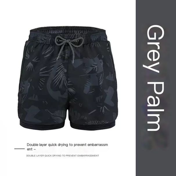 Adult Men's Swimming Trunks, Flat-angle, Five-inch Style, Anti-embarrassment, New Style, Professional Beach Adult Swimming Wear_viptrois.com