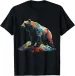 Bear Mountains Colourful Wildlife Zoo Art Animal Bear T-Shirt Mens Womens Tees Top_viptrois.com