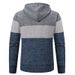 Men's Plus Velvet Thickened Knitted Sweater Hooded Cross Border Handsome Color Matching Jacket_viptrois.com