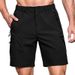Men's Quick-Dry Cargo Shorts With Water-Resistant Finish | Lightweight Polyester Multi-Pocket Outdoor Shorts For Hiking, Running, Casual Wear_viptrois.com