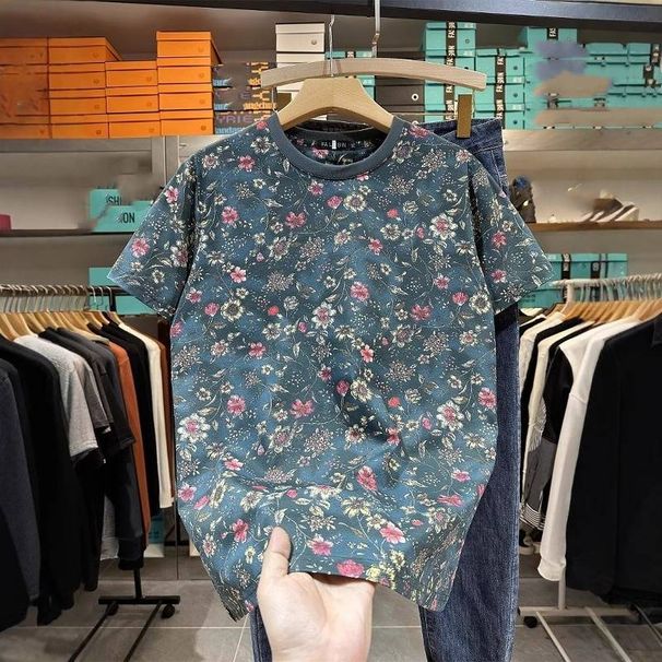 The 2025 Summer New Korean-style Slim Short-sleeved T-shirt For Young Men_viptrois.com