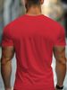 Men's Fashion Short-sleeved T-shirts Summer Slim-fit Pure Cotton Printed T-shirts Trendy Casual Versatile Tops_viptrois.com