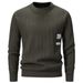 2026 High Quality Fashion Knitwear Pullovers Men's Round Collar Patch Long Sleeve Casual Straight Type Knit Sweater_viptrois.com