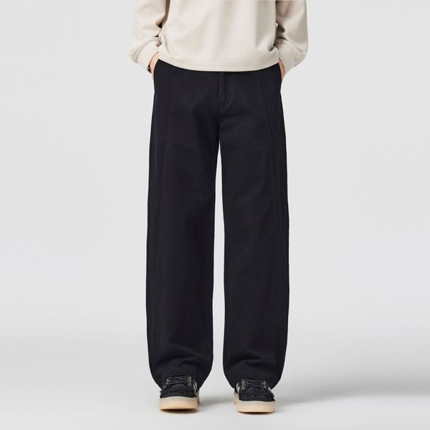 Pulse 2025 Men's Autumn Winter European Style Cotton Texture Cargo Pants American High Street Loose Straight Wide Leg_viptrois.com