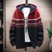 "Men's Fleece-Lined Hooded Sweater – Winter Knit Pullover With Thickened Thermal Design (M-3XL, 4 Colors)"_viptrois.com