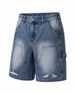 Men's Summer Denim Shorts Trendy Distressed Loose Fit Casual Five Point Versatile Pants Men's Clothing_viptrois.com