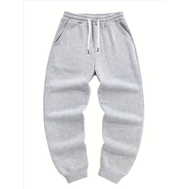 High Street Casual Pants Men's Solid Color Sweatpants Youth Sports Cuff Long Pants_viptrois.com