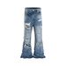 Men's Clothing High Street Fashion Brand Loose Tassel Cat Whisker Slightly Flared Trousers RO Style Wide Leg Trousers Casual Trousers Jeans_viptrois.com