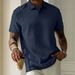 Minimalist Button-Up Short Sleeve Shirt – Men's Solid Color Casual Polo (Breathable Cotton, 6 Colors, S-XXXL) – Everyday Essential For Work & Leisure_viptrois.com