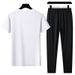 Men's Clothing Short-Sleeved Non-Hooded Spot Warm Sports Thin Leisure Suit_viptrois.com