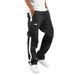 Men's Clothing Drawstring Pocket Color Patchwork Pants_viptrois.com