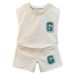Mother & Kids New Boys Vest Suit Children's Stylish Baby Domineering Summer Boy Children's Summer Two Piece Suit_viptrois.com