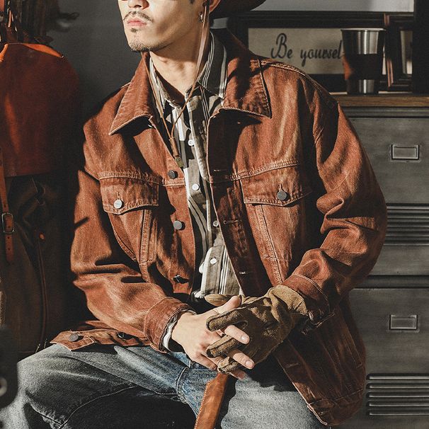 American Denim Men, Autumn Loose Fashion Brand New Item, Cool And Trendy Workwear Jacket For Men_viptrois.com