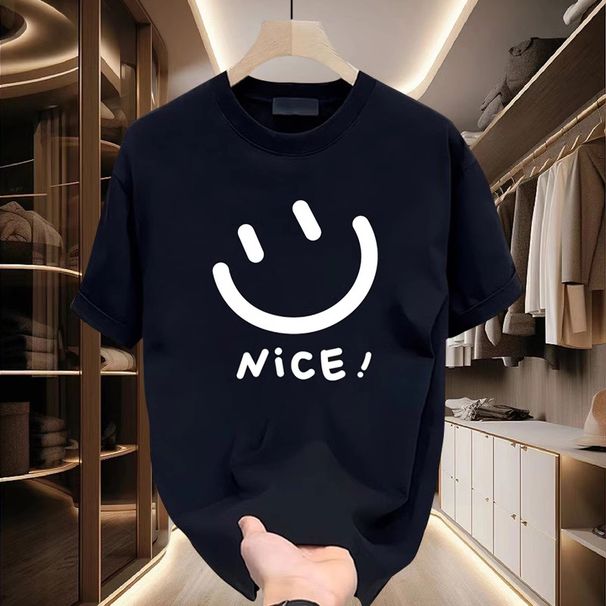 Men's Clothing Summer Cotton Short Sleeved T Shirt Men's Fashion Summer New Men's Loose Handsome Short Sleeved Clothes_viptrois.com