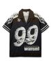 Men's Clothing Foreign Trade European Fashion BrandShort Sleeved Printed Shirt Men's Beach Loose Versatile Casual Couple Shirt Women_viptrois.com