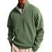 2026 New Men's Versatile Sweatshirt Fashion Casual Half Zipper Stand-Up Neck Long Sleeve Sweater Men's_viptrois.com