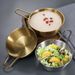 Korean Style Rice With Handle 304 Stainless Steel Hot And Cold Wine Gold Small Yellow Restaurant Special Seasoning Bowl_viptrois.com