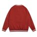 Letter Embroidery V-Neck Pullover Top Men, Ins Style American Street Fashion Casual Sports Baseball Sweatshirt, Loose_viptrois.com