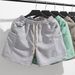 Men's Clothing Casual Sports Knitted Three Quarter Pants Trendy Casual Running Fitness Four Quarter Pants_viptrois.com
