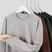300GSM Fleece Crewneck Sweatshirt - Retro Split-Panel Design With Brushed Lining (Black/Coffee/Olive/Charcoal/Smoke Grey)_viptrois.com