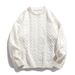Men's Twisted Craft Crew Neck Sweater Men's And Women's Loose Retro Knitted Sweater Jacket_viptrois.com