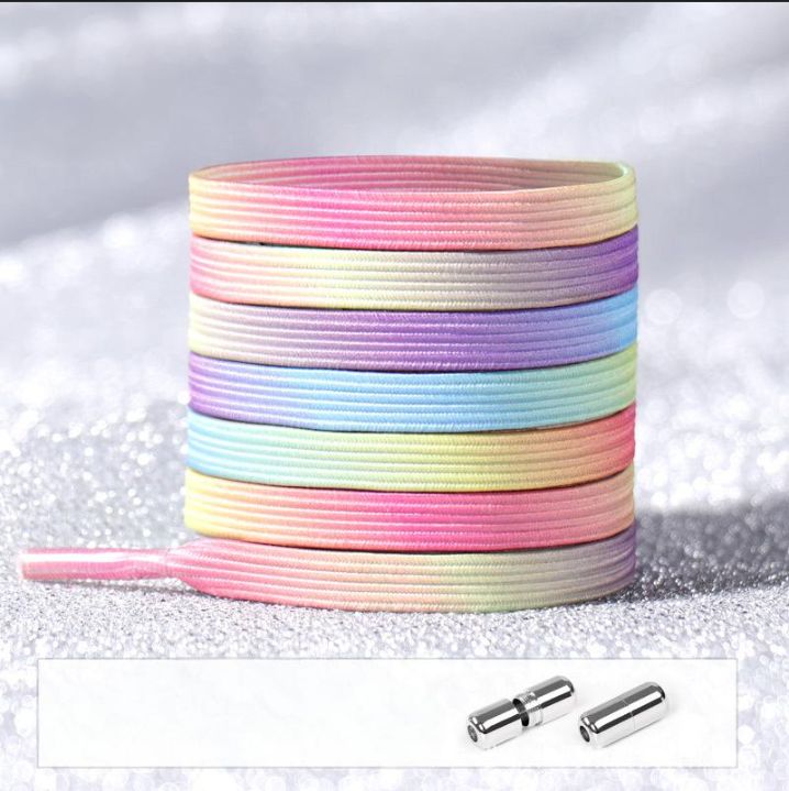 Shoe Accessories capsule buckle colorful elastic free tie elastic flat children's sports free tie fixed artifact_viptrois.com