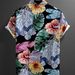 Men's Clothing New Irregular Print Short Sleeved Shirt_viptrois.com