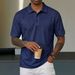 Men's Casual Short Sleeve Polo Shirt With Vintage Washed Distressed Design For Summer Fashion And Daily Wear_viptrois.com