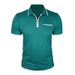 Men's Summer Polo Shirt With Contrast Pocket – Slim Fit Cotton Blend Short Sleeve T-Shirt (10 Colors, S-Xxl)_viptrois.com