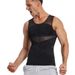 Pulse Men's Slim Fit Underwear Shaping Neoprene Quick-Dry Sweat-Wicking Chest Compression Tight-Fitting Hidden Abs Vest_viptrois.com