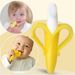 Banana Shape Safe Toddle Teether Baby Silicone Training Toothbrush BPA Free Banana Teething Ring Silicone Chew Dental Care Toot_viptrois.com