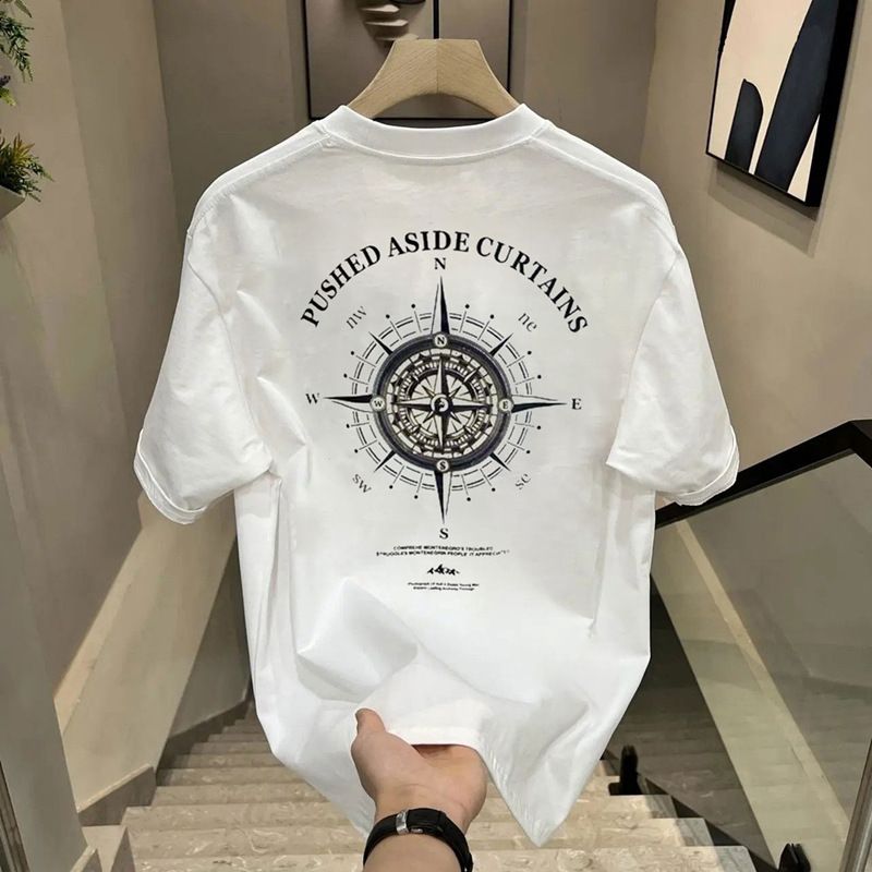 "Premium Cotton Men's Graphic Tee – Trendy Streetwear Short Sleeve T-Shirt | Soft Breathable Crew Neck Casual Top"_viptrois.com