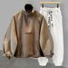 Men's Clothing Sleeve Casual Fashion Sweater Suit For Men With Embroidery Design, Half Turtleneck And Handsome Two Piece Suit_viptrois.com
