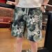 Summer Print Men's Shorts Trendy Design Loose Fit Versatile Sporty And Casual Four Quarter Length Pants_viptrois.com