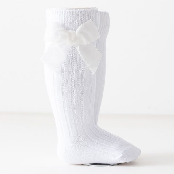 Children's Socks recommendation ins style velvet bow double needle draw baby baby princess stockings_viptrois.com