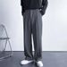 Men's Clothing Simple Classic Solid Color Trousers Drape Versatile Trousers Pleated Spring And Autumn Loose Trousers Korean Style Business_viptrois.com