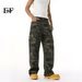 EF JEANS | 2025 New American Vintage High Street Camouflage Straight Wide Leg Loose Tooling Jeans Casual_viptrois.com