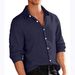 Men's Clothing European And AmericanKnitted Flower Single Breasted Casual Sports Business Jacket Men's Lapel Long Sleeved Shirt_viptrois.com