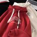 New Long Sleeved Letter Printed Hooded Sweatshirt With Trendy And Fashionable Design, Versatile Casual Top_viptrois.com