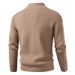 Men's Clothing Trend Cardigan Sweater Korean Style Stand Collar Slim Fit Fashion Solid Color Knit Sweater Stand Collar Slim Fit Casual Cardigan_viptrois.com