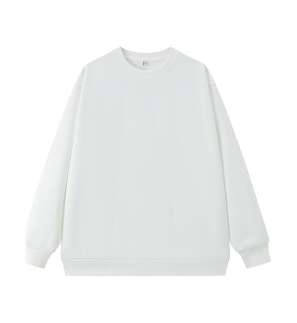 Tide Brand Men's Clothing 2025 Spring And Autumn New American Tide Brand Solid Color Heavy Terry 330G Loose Crew Neck Sweater Men_viptrois.com