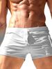 Men's New Cross Border Fashion Personality Simple Drawstring Boxer Shorts Beach Swimming Trunks_viptrois.com