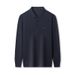 Nordmann Spring And Autumn New Men's Middle-aged Long Sleeve Casual T-shirt Non-iron Loose Turn-down Collar Inner Wear Solid_viptrois.com