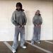 2026 American High Street Hot Diamond Retro Pattern Design Men And Women Washed Hip Hop Street Trousers Two-piece Hooded Sweater_viptrois.com