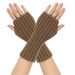 Knitted Acrylic Fingerless Warmers Short Couple Half Finger Arm Sleeves For Autumn And Winter_viptrois.com