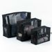 Storage Bags Simple Portable Nylon Mesh Cosmetic Bag Portable Large Capacity Waterproof Travel Cosmetic Storage Bag Lipstick Bag Trendy_viptrois.com