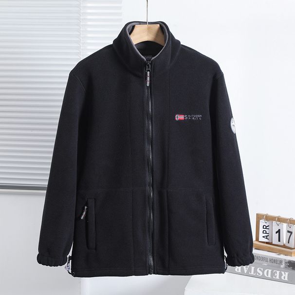2026 Fashion Jacket Cold Resistance Keep Warm Outerwear Men 100% Polyester Stand Collar Long Sleeve Casual Loose Zipper Polar Fleece Sweatshirts_viptrois.com